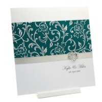 Wedding Invitation - Square Card Ice Gold & Olivia Jade - Click for more details