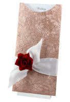 Wedding Invitations - DL Glamour Pocket - Bouquet Colonial Rose - Click for more details