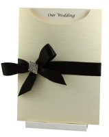Wedding Invitations - C6 Pocket - White Gold Lumina Diamond Cluster - Click for more details