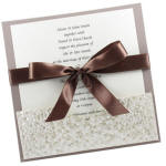 Wedding Invitation - 14.25cm Add A Pocket Pebbles Ivory - Click for more details