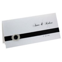 Wedding Invitations - DL Folded Ice Gold Lumina with Roundcaps Buckle - Click for more details