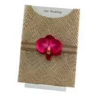 Wedding Invitation - C6 Glamour Pocket - Destiny Mink Pearl Orchid - Click for more details