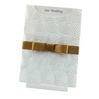 Wedding Invitations - C6 Glamour Pocket Sea Breeze White Pearl Sable - Click for more details