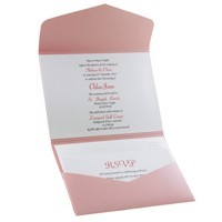 Christening Invitations C6 Pouch Pastel Pink - Inside View