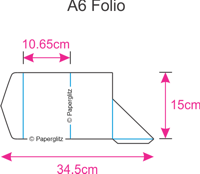 Dimensions of A6 Folio Pocket Fold Wedding Invitations