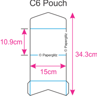 Dimensions of C6 Pouch Pocket Fold Wedding Invitations