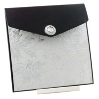 Inspirational Wedding Invitations 150 Pouch Pocket Fold Licorice Black Autumn White Pearl