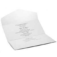 Wedding Invitation - C6 Pouch Pocket Fold in Diamond White & Pink Enchanting - Inside View