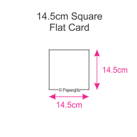 14.5cm Square Flat Cards