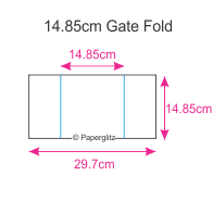14.85cm Square Gate Folds Cards