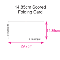 14.85cm Square Scored Folding Cards