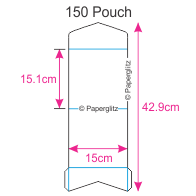 150mm Square Pouch Pocket Folds
