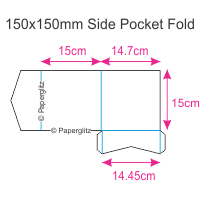150mm Square Side Pocket Folds