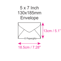 New Paperglitz 5x7 Inch Envelopes - popular for pocket fold wedding & invitations