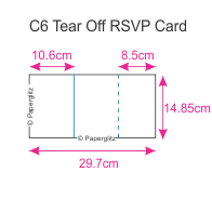 C6 Tear Off RSVP Cards