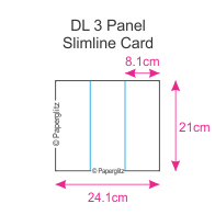 DL 3 Panel Slimline Cards