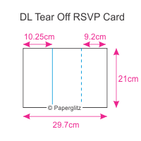 DL Tear Off RSVP Cards