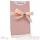 Example of a Petite Pocket in Rives Ice Pink, embellished as a Christening Invitation.