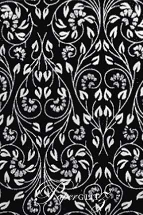 Glamour Add A Pocket 14.85cm - Glitter Print Black Floral Glitter