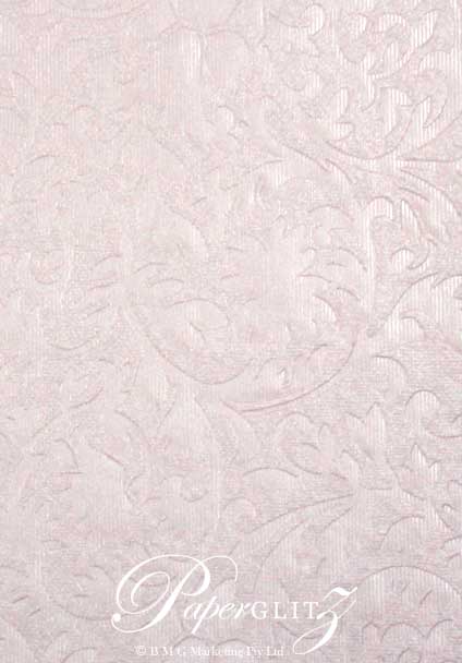 Glamour Pocket 150mm Square - Embossed Botanica Baby Pink Pearl