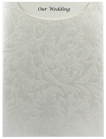 Glamour Pocket C6 - Embossed Botanica White Pearl