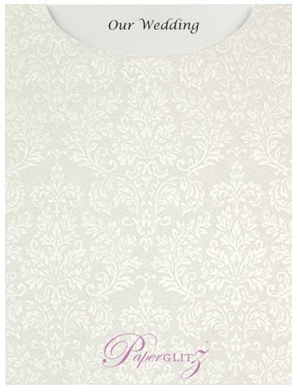 Glamour Pocket C6 - Embossed Grace White Pearl