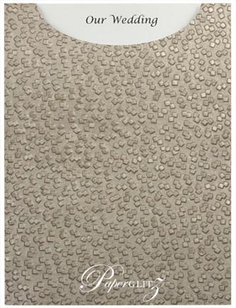 Glamour Pocket C6 - Embossed Modena Pewter Pearl