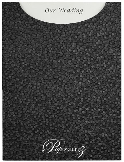 Glamour Pocket C6 - Embossed Pebbles Black Pearl