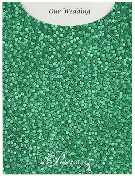 Glamour Pocket C6 - Embossed Pebbles Emerald Green Pearl