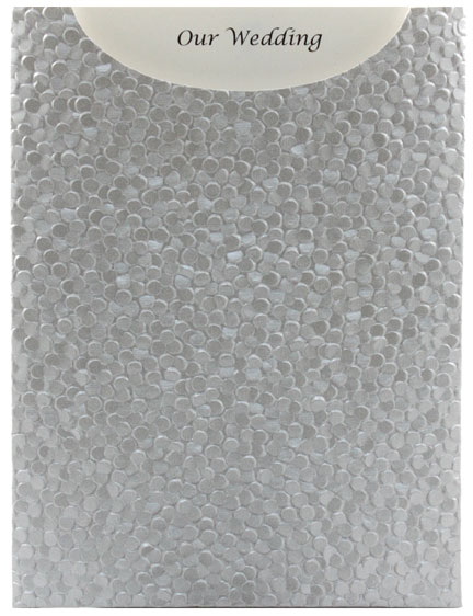 Glamour Pocket C6 - Embossed Pebbles Silver Pearl