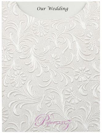 Glamour Pocket C6 - Embossed Tuscany White Pearl