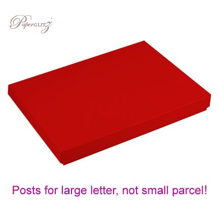 C6 Invitation Box - Crystal Perle Metallic Scarlet Red