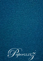 C6 3 Panel Offset Card - Classique Metallics Peacock Navy Blue