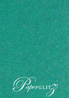13.85x20cm Flat Card - Classique Metallics Turquoise