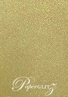 C6 3 Panel Offset Card - Crystal Perle Metallic Antique Gold