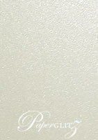 120x175mm Flat Card - Crystal Perle Metallic Antique Silver