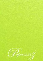 110x165mm Flat Card - Crystal Perle Metallic Apple Green