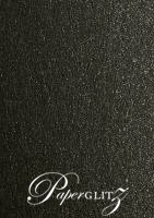 120x175mm Scored Folding Card - Crystal Perle Metallic Glittering Black