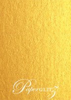 120x175mm Scored Folding Card - Crystal Perle Metallic Gold