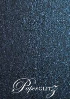 14.85cm Square Scored Folding Card - Crystal Perle Metallic Sparkling Blue