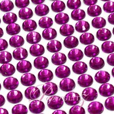 Self-Adhesive Diamantes - 6mm Round Violet - Sheet of 100