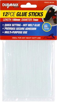 Clear Hot Glue Sticks - 7mmx100mm - 12 Pack