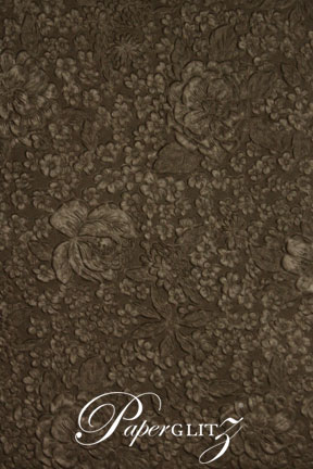 Glamour Pocket DL - Embossed Flowers Chocolate Pearl