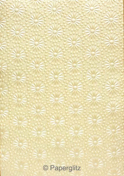 Handmade Embossed Paper - Eternity Ivory Pearl A4 Sheets