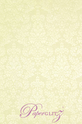 Handmade Embossed Paper - Embossed Grace Ivory Pearl A4 Sheets