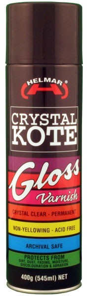 Helmar Crystal Kote Gloss Varnish Spray - 400g