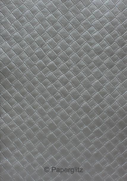 Handmade Embossed Paper - Leatherette Midnight Pearl Full Sheet (Special Size 66x66cm)