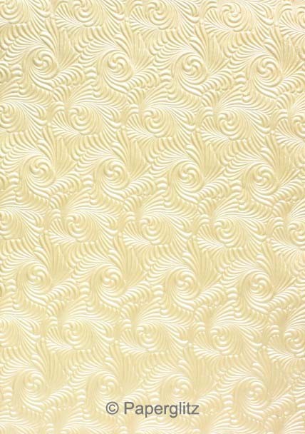Petite Glamour Pocket - Embossed Majestic Swirl Ivory Pearl