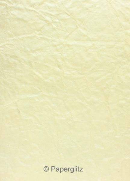 Handmade Embossed Paper - Crinkle Ivory Pearl Full Sheet (56x76cm)