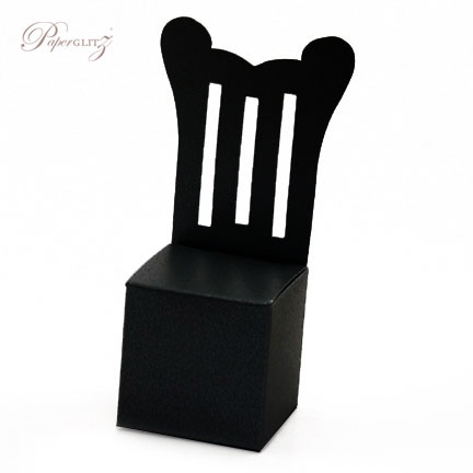 Chair Box - Throne - Crystal Perle Metallic Licorice Black